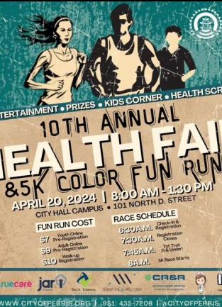 10th Annual Health Fair & 5K Color Run Flyer