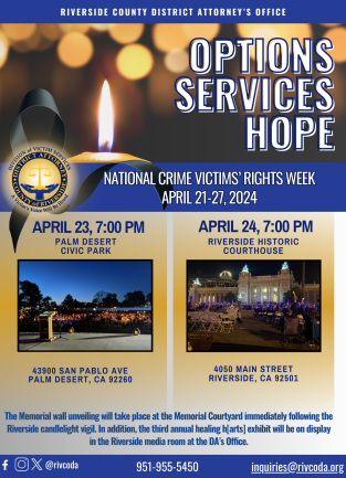 National Crime Victims' Rights Week Candlelight Vigil